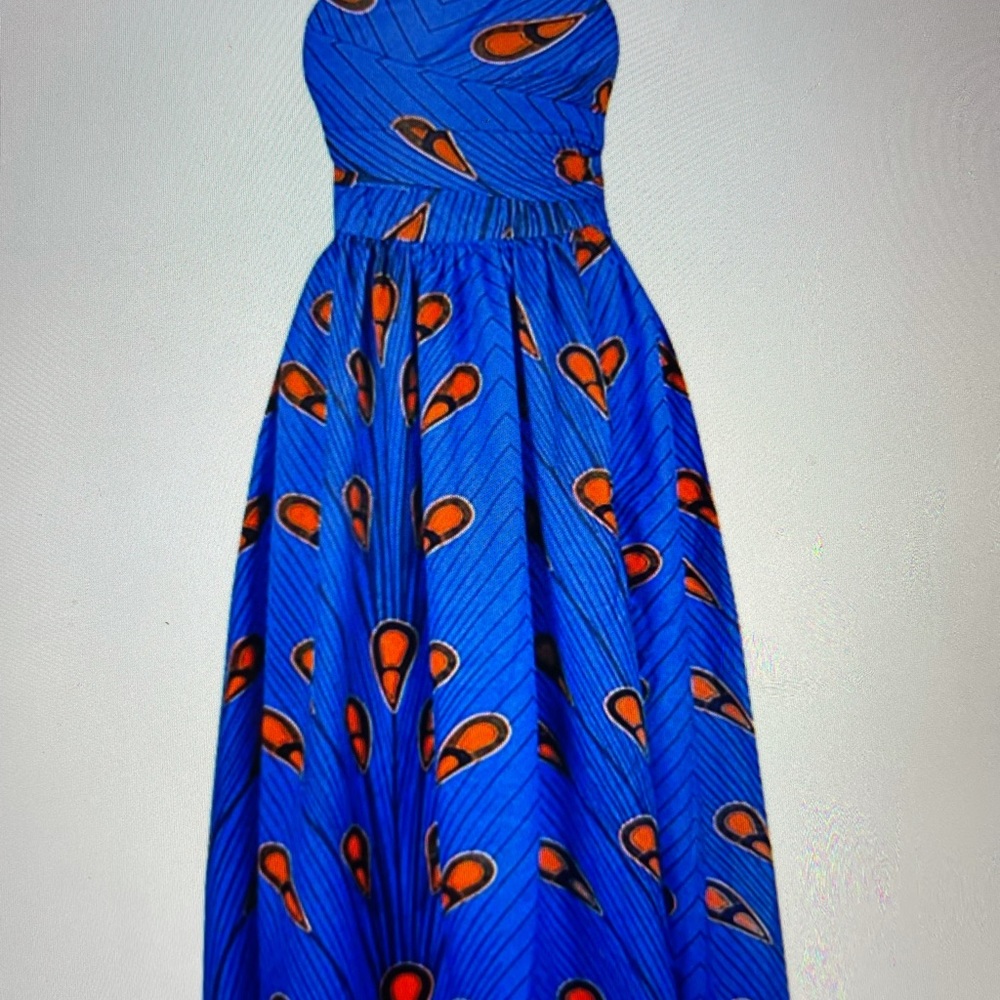 Sexy Bright Blue Boho Maxi Dress - Picture 3 of 5